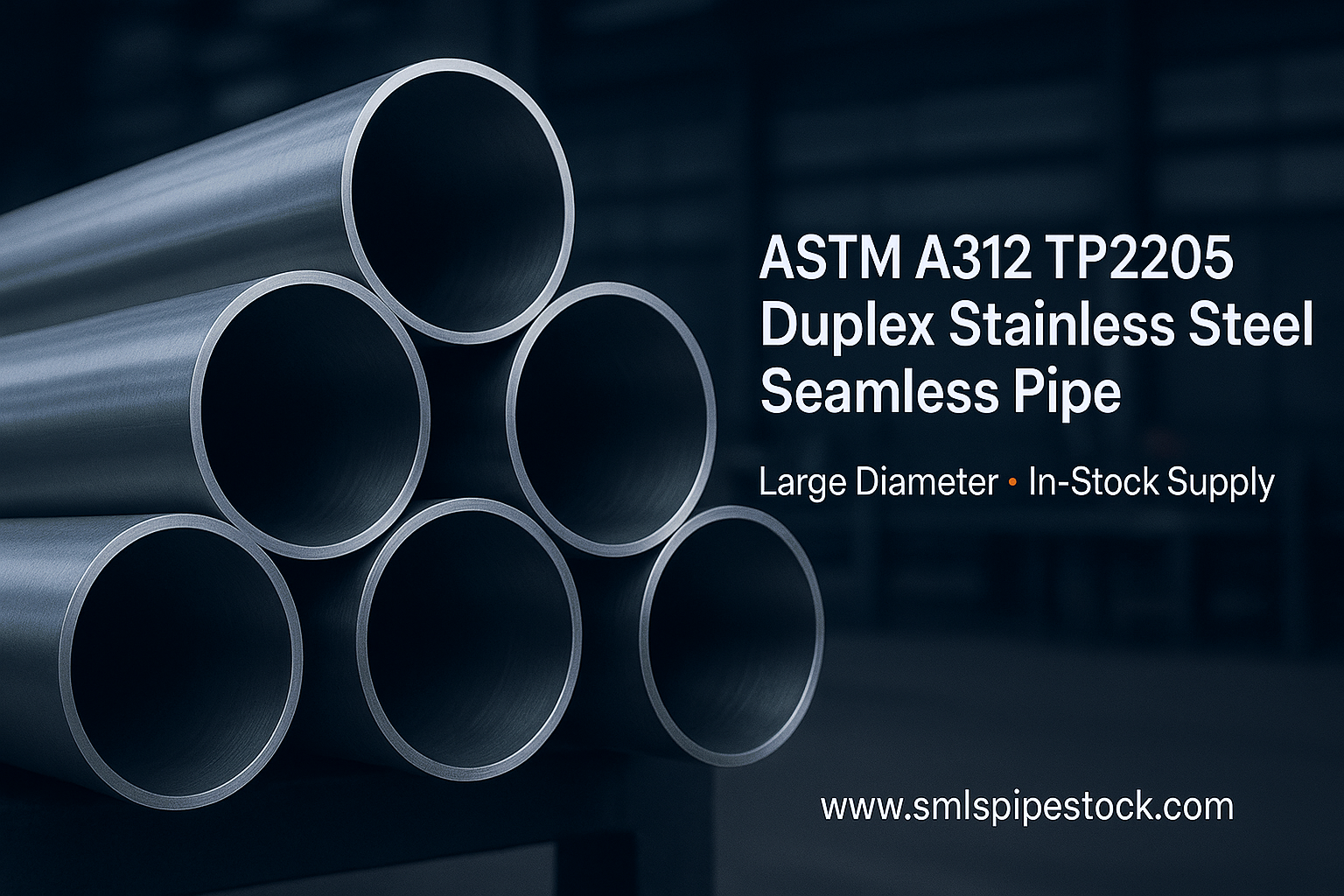 ASTM A312 TP2205 Tubo sin costura de acero inoxidable dúplex