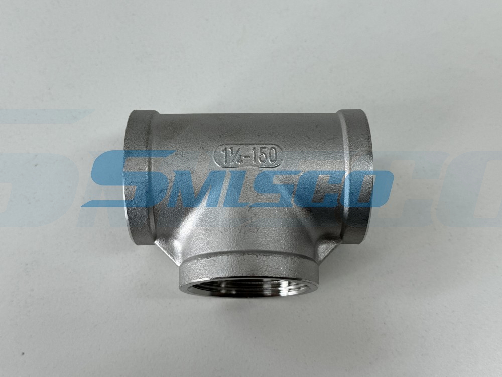 ASTM CF8M 316 TEE de acero inoxidable BSP DN100 150 lb Agua industrial en stock
