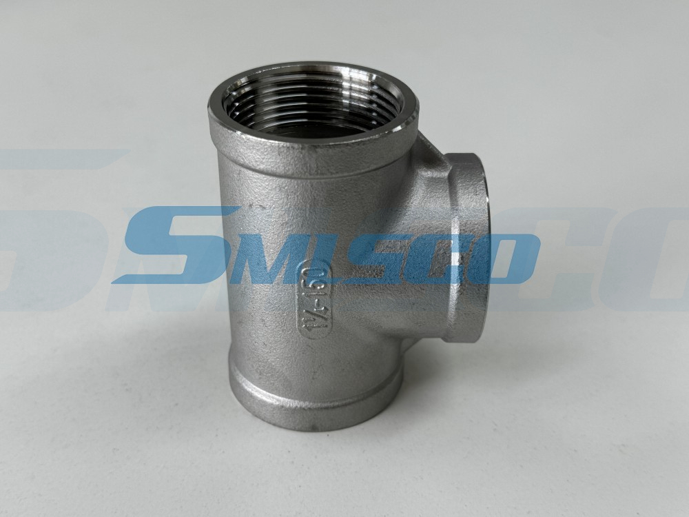 ASTM CF8M 316 TEE de acero inoxidable BSP DN100 150 lb Agua industrial en stock